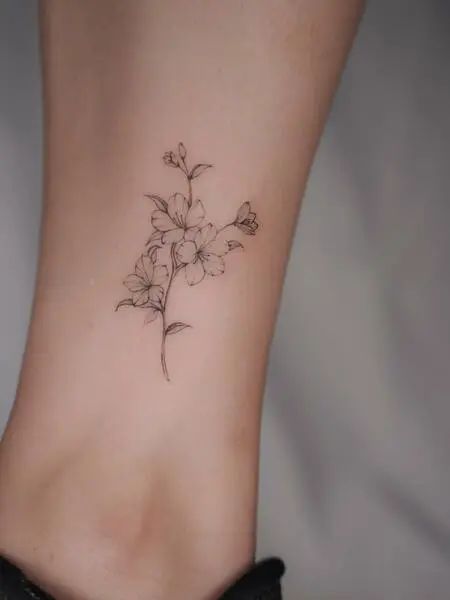 Simple Cherry Blossom Tattoo | Cherry blossom tattoo, Blossom .