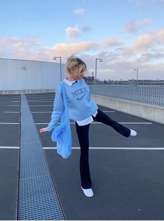 aesthetic blue minimalist fit | Cute casual outfits, Cute outfits .