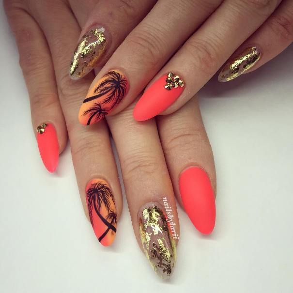20 Hot Sunset Nail Designs to Rock Your Summer 🌇🌴🌴 - Be Modish .