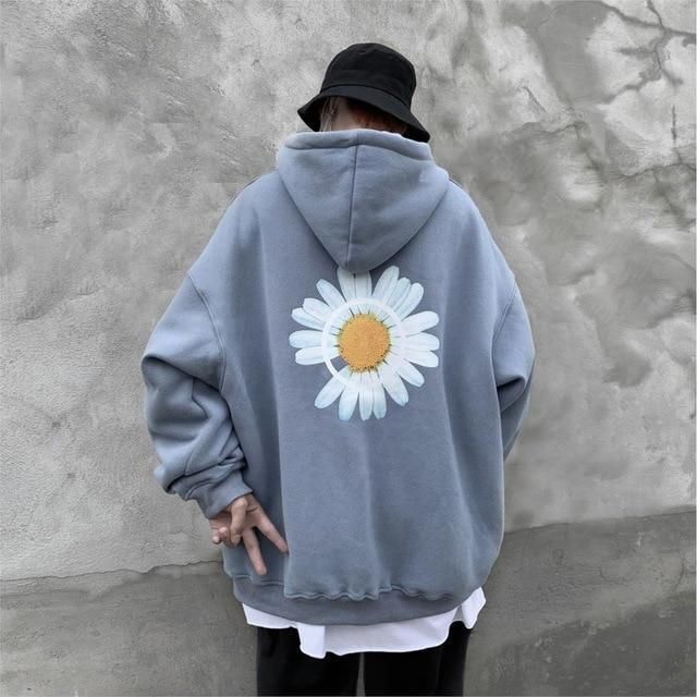 Lazy Dazy Oversized Hoodie Unisex Man Woman | Flower hoodie .