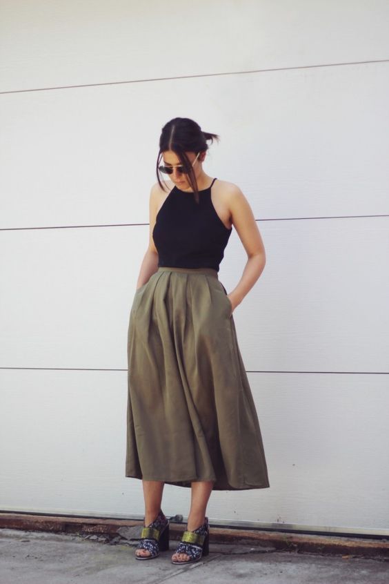 Best of pinterest | Fashion, Pleated midi skirt outfit, Skirt outfi
