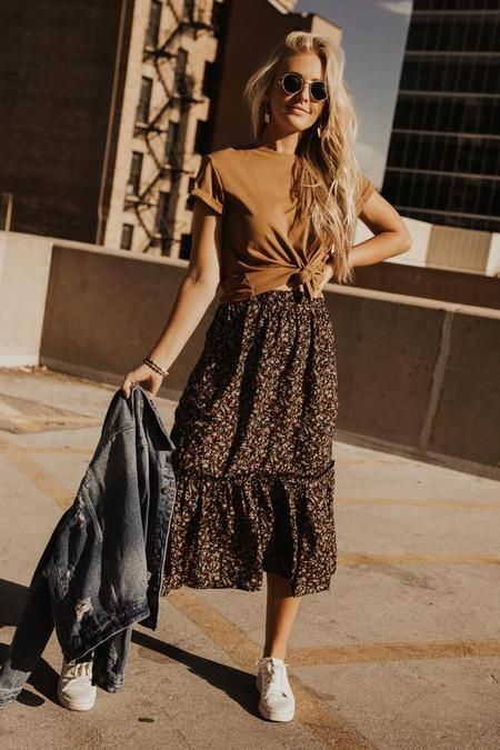 Skirts – böhme | Fashion outfits, Modest outfits, Floral midi ski