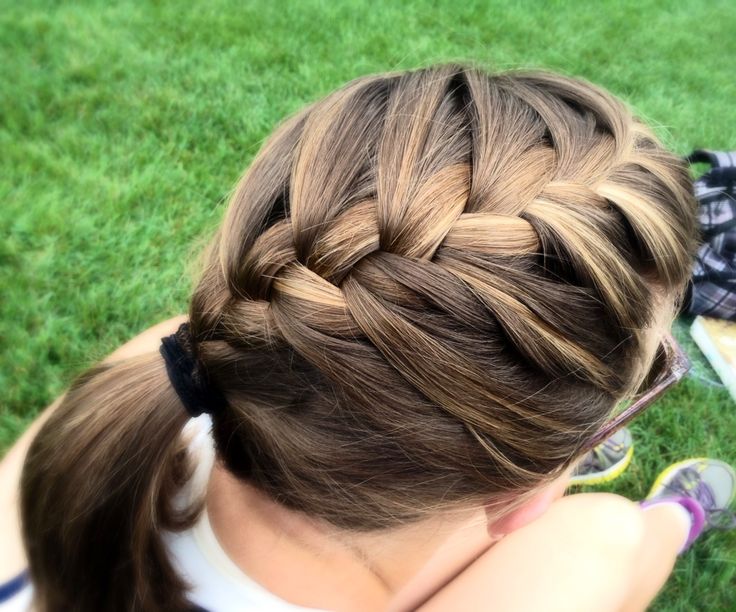 Pin by K on My hairstyles | French braid ponytail, Twist ponytail .