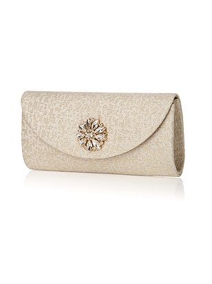 Park Avenue Brocade Clutch with Jeweled Sunflower Trim | Brocade .