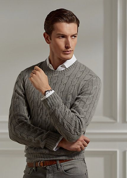 Cable-Knit Cashmere Sweater | Crewneck Sweaters | Ralph Lauren .