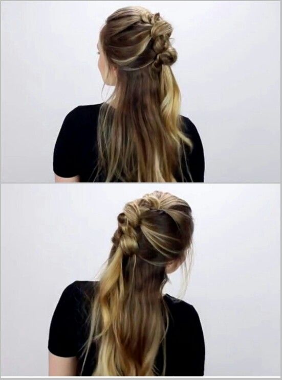 Half Up Braided Knot #Hairstyles @KayleyMelissa | Hair styles .