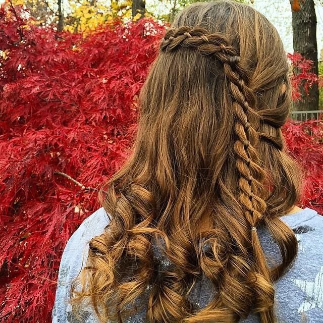 Lace Braid & Curls - Trends & Style | Hair styles, Hair affair .