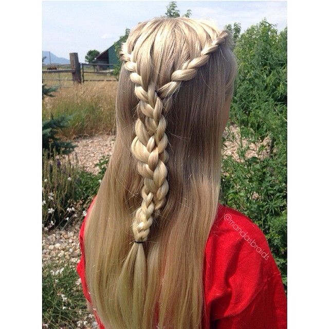Braids And Hairstyles on Instagram: “Lace braid half-up Inspired .