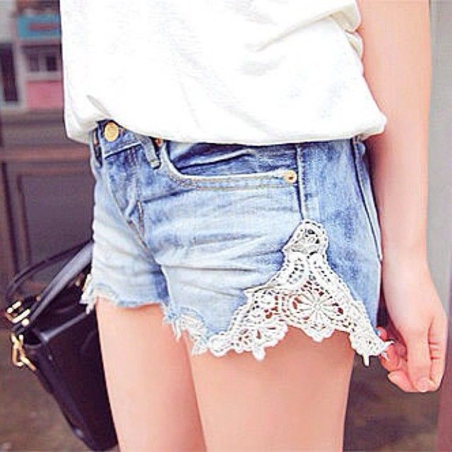 16 DIY Projects to Upgrade Your Boring Basics | Diy lace shorts .