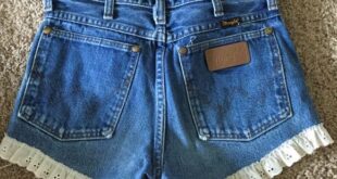 Wrangler Jean shorts with lace trim | Denim ideas, Lace denim .