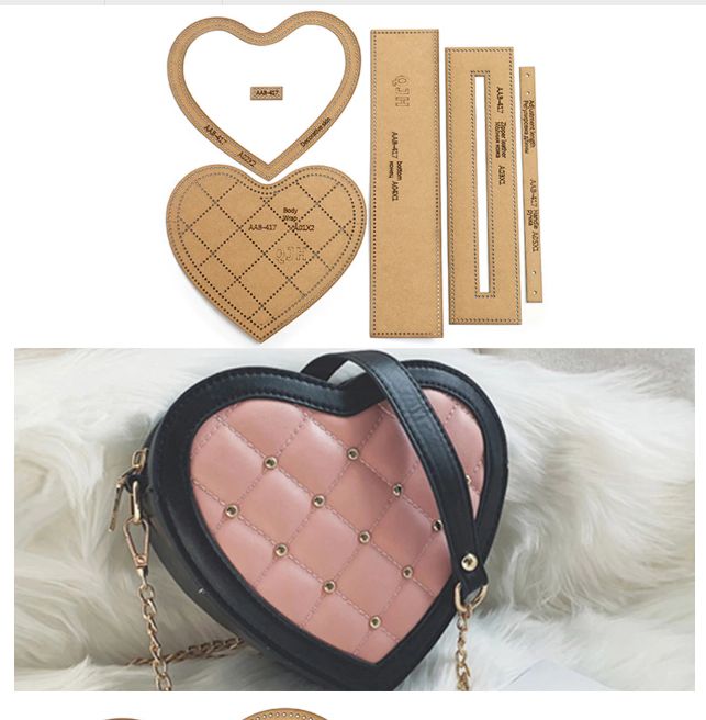 Leather Clutch With Heart
      Pattern