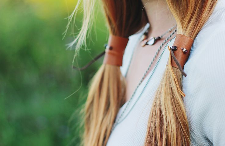 DIY Leather Ponytail Wrap | Leather hair accessories, Diy leather .
