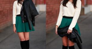 Forever 21 Sweater, Forever 21 Circle Skirt, H Spiked Leather .