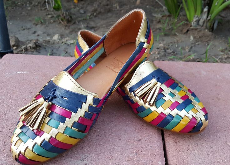 Multicolor and Gold Women's Leather Tassel Sandals. - Etsy .