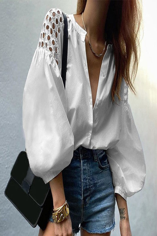 The Stephanie Top in White – JUST A LITTLE WESTE