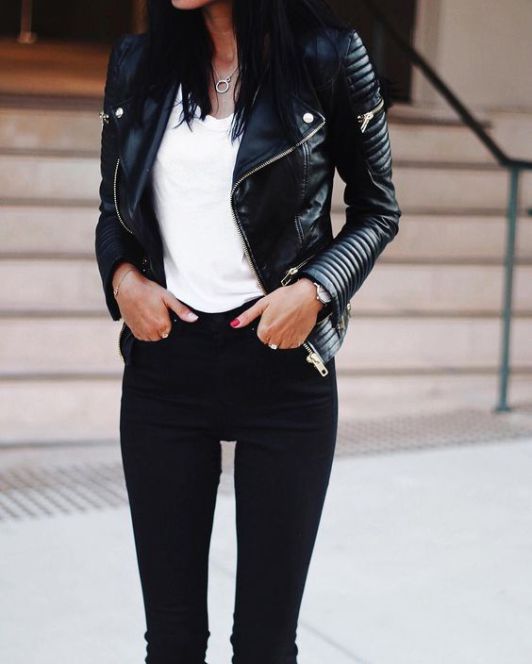 Leather Vest Outfits For  Ladies