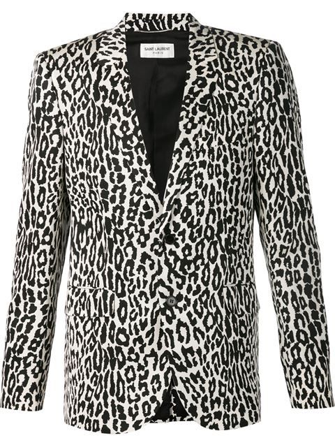 Saint Laurent Leopard Print Blazer | ModeSens | Leopard print .