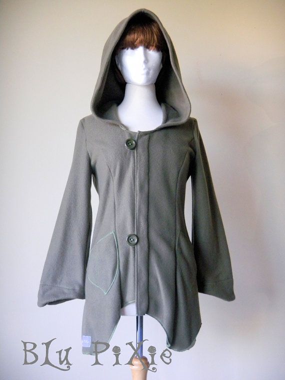 SALE Ready to Ship Womens Hooded Coat Elven Woodland by blupixie .
