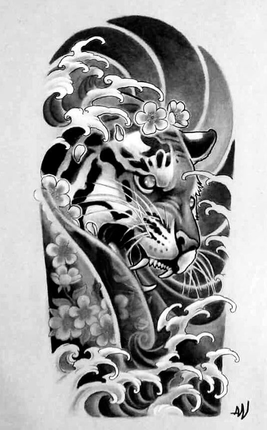 Pin em Tatuagem braço | Tatuagem de tigre japonês, Tatuagem .