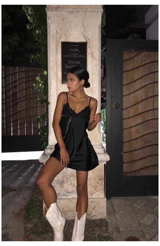 black #slip #dress #aesthetic #blackslipdressaesthetic | Looks .