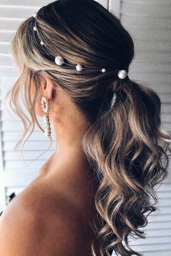 Easy Wedding Hairstyles: 27 Looks & FAQs For 2023 | Low ponytail .