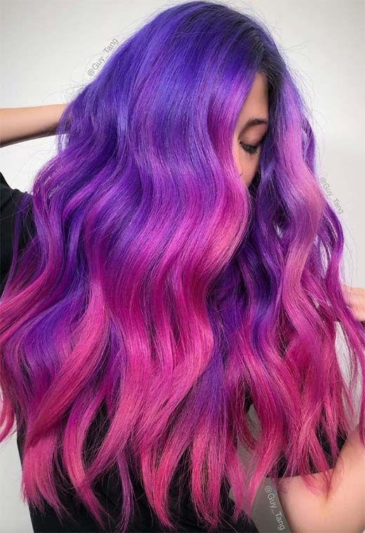 63 Purple Hair Color Ideas to Swoon over | Hair color purple, Hair .