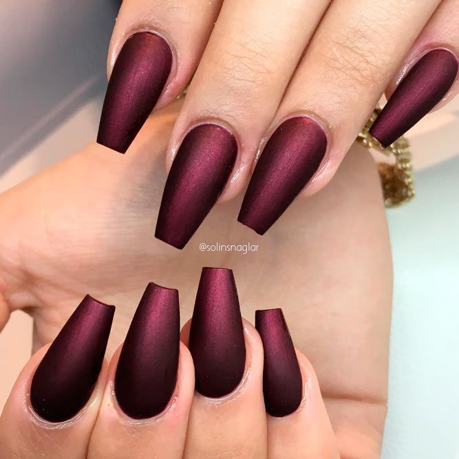 Burgundy Matte Nails Designs That Drop Your Jaw Off | Burgundy .