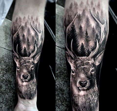 Stylish Men Deer Tattoo Ideas