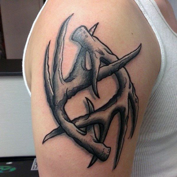 70 Antler Tattoo Designs For Men - Cool Branched Horn Ink Ideas .