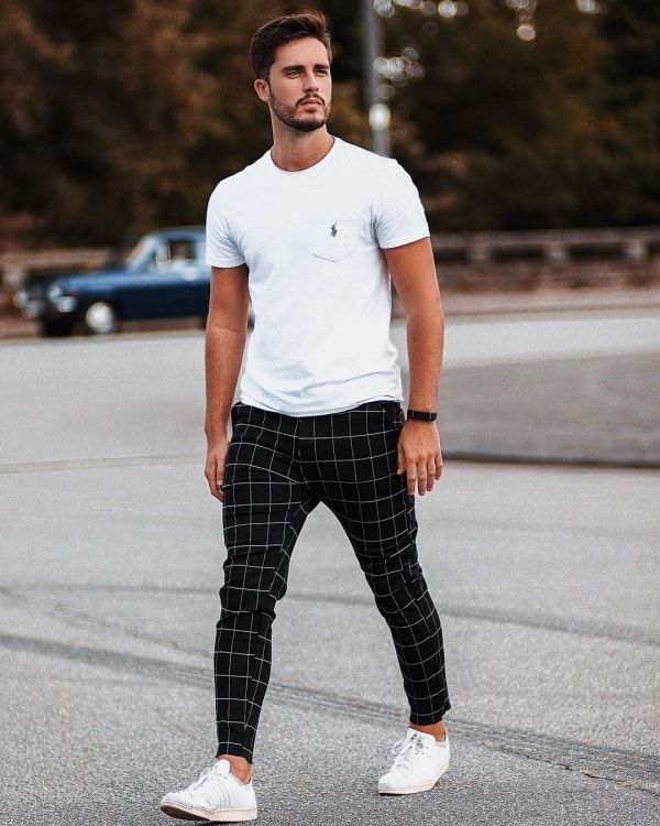 Men Outfit Ideas With Plaid  Pants