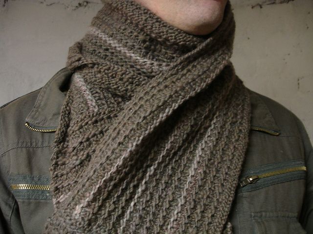 A's Manly Scarf pattern by Johanna K Sarten | Mens knitted scarf .