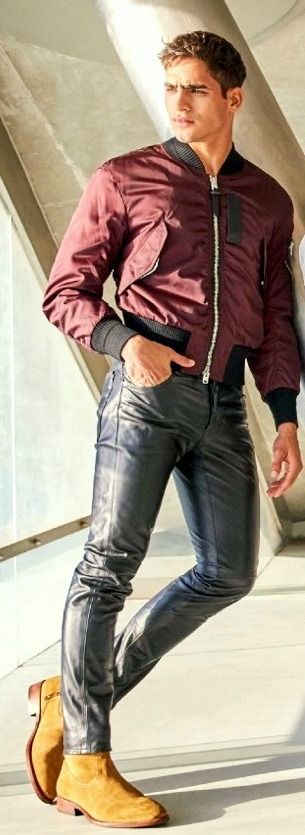 guys in leather pants. | Mens outfits, Mens winter fashion, Mens .
