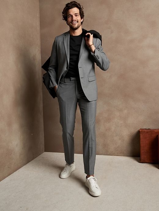 Tailored-Fit Sharkskin Jacket | Banana Republic Factory | Mens .