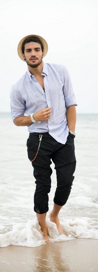 Beach Style Inspiration For Men This Vacation | Beach outfit men .