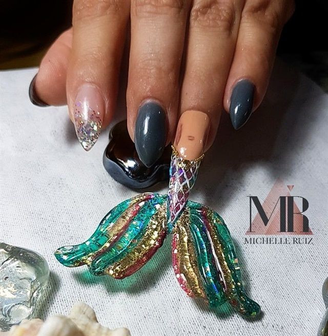 Pin on Mermaid Nail A