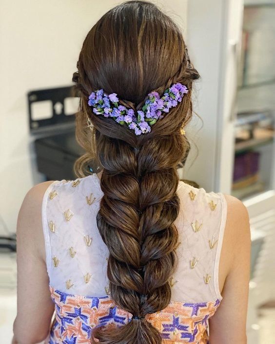 Ornate Your Messy Or Loose Braids With Flowers | Threads .