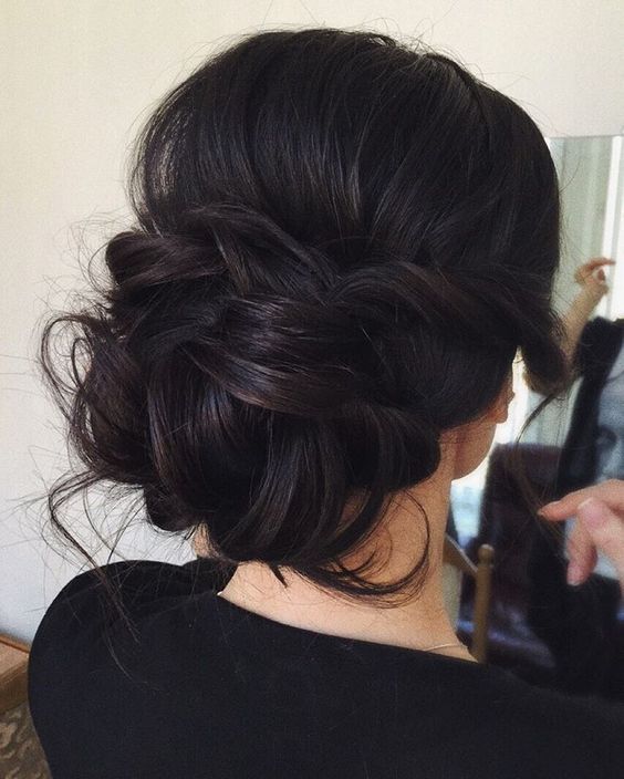 low bun wedding updo hairstyles via tonyastylist #wedding .