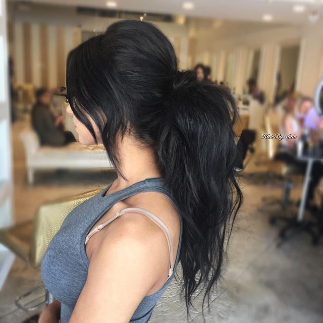 Messy ponytail✨ | Black ponytail hairstyles, Messy ponytail .