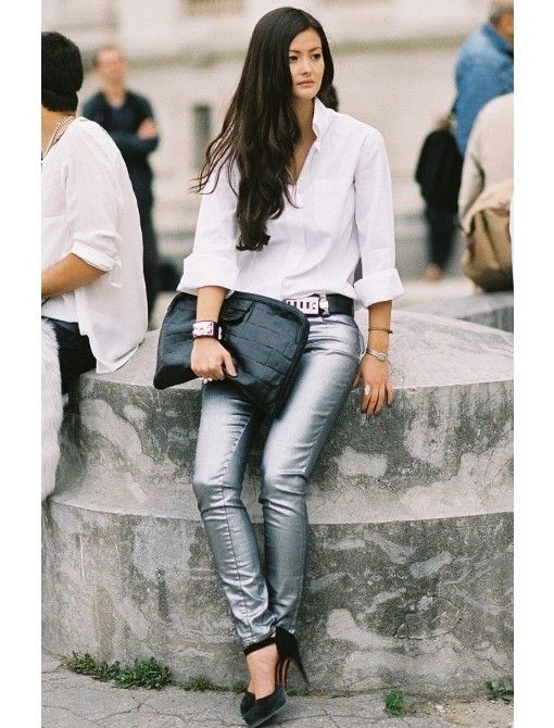 TheStyleShaker 100% Inspo | Metallic jeans, Fashion, Street sty