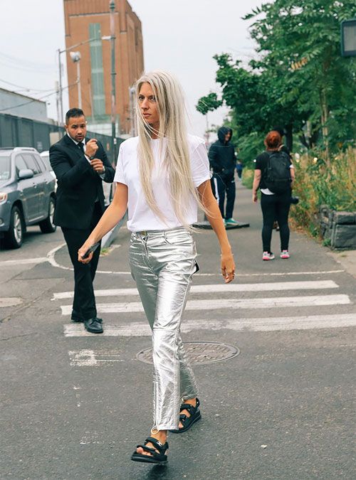 top of the charts | Silver jeans outfit, Silver pants, Silver jea