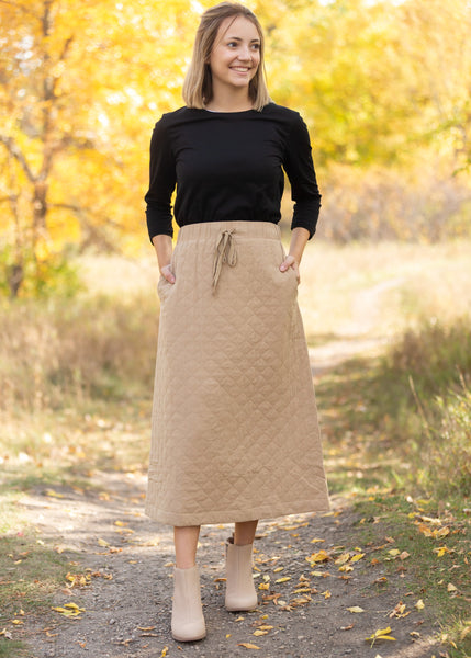 Quilted Midi Skirt - FINAL SALE – Inherit C