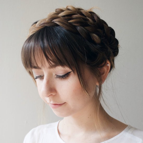 milkmaid braids for thick hair | stylegawk