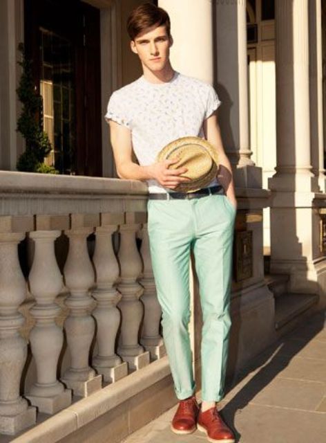 Mint Pant Outfits for Men - 30 Ideas How to Wear Mint Pants | Mint .