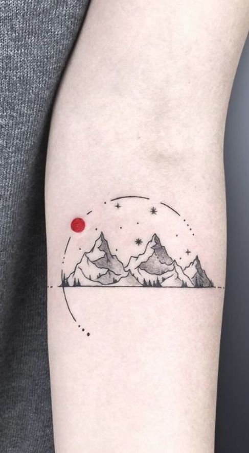 Mountains Tattoo | Minimalist tattoo, Mountain tattoo, Tattoo mode