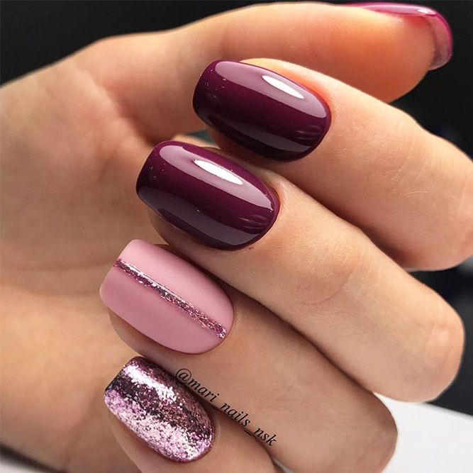75+ Must Try Fall Nail Designs And Ideas | Purple nails, Simple .