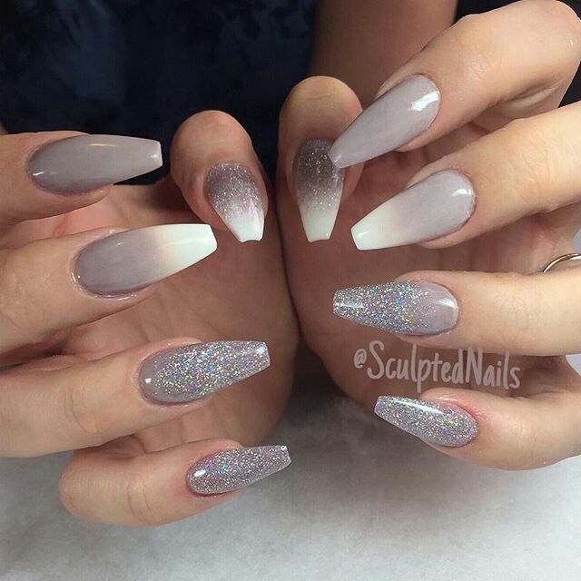 Found on Google from uk.pinterest.com | Sparkly acrylic nails .