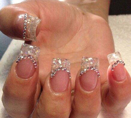 Pin by danielle on ♥Pretty Nails♥ | Diamond nails, French tip .