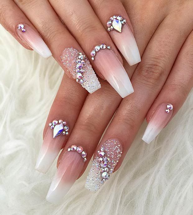 23 Glitzy Nails with Diamonds We Can't Stop Looking At - Fashion .