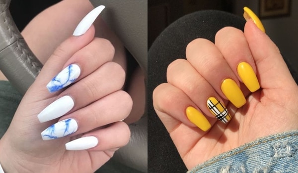 Nail art ideas for coffin nails | Be Beautiful Ind