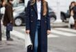 Fashion Trends | Navy coat street style, Navy coat outfit, Blue .